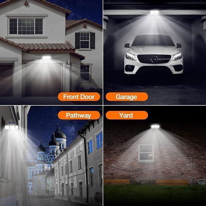 Lampada solare da esterno a LED KENLUMO 138 con sensore di movimento e telecomando.
