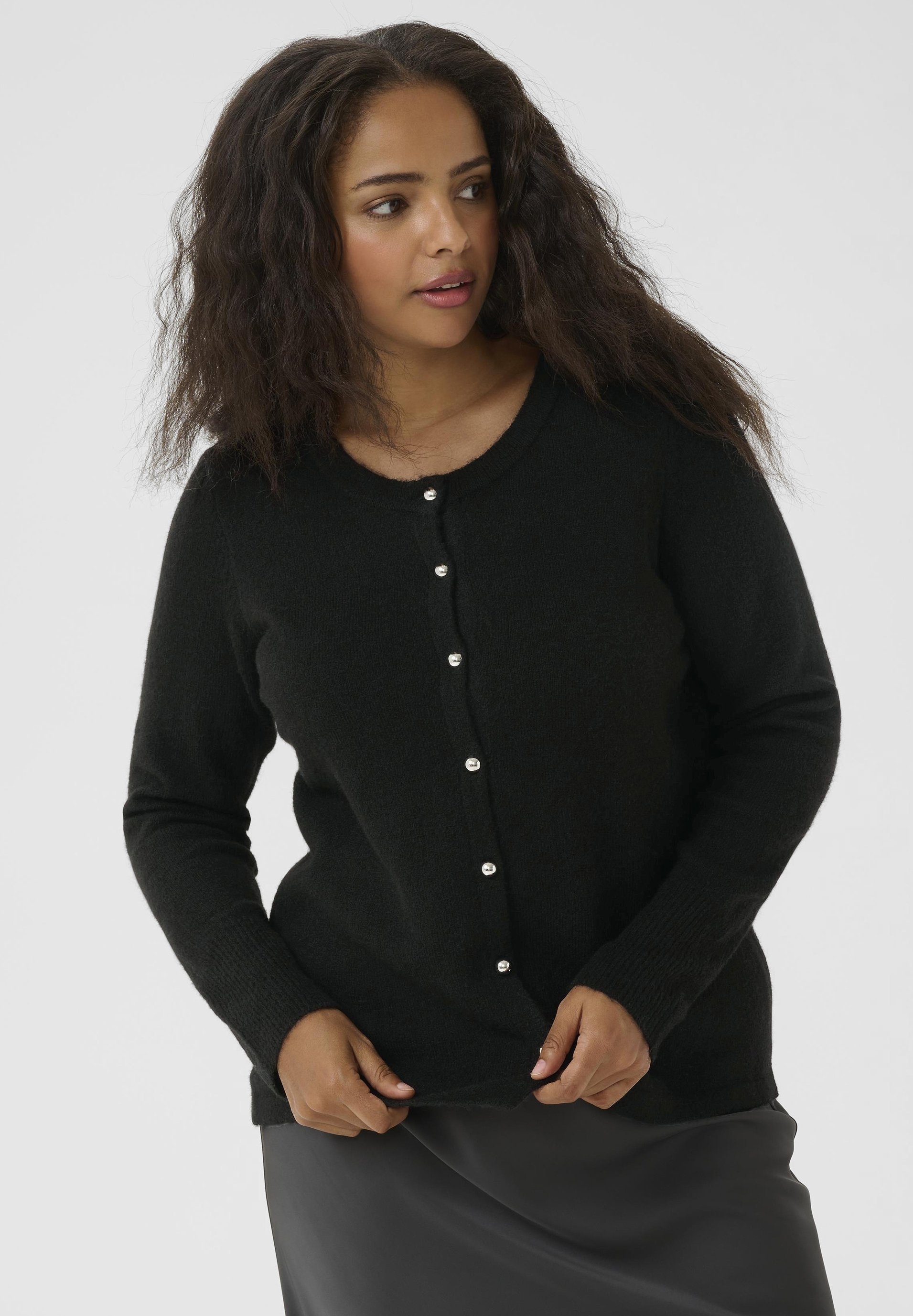 Kaffe Curve NIELA - Gilet - noir profond