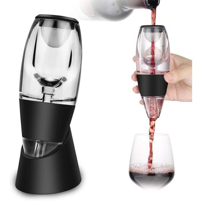 Magic Decanter Decanteur à Vin Aérateur de Vin Carafe Vin avec Vin Filtre, Boîte de Cadeau 7*6*16cm,
