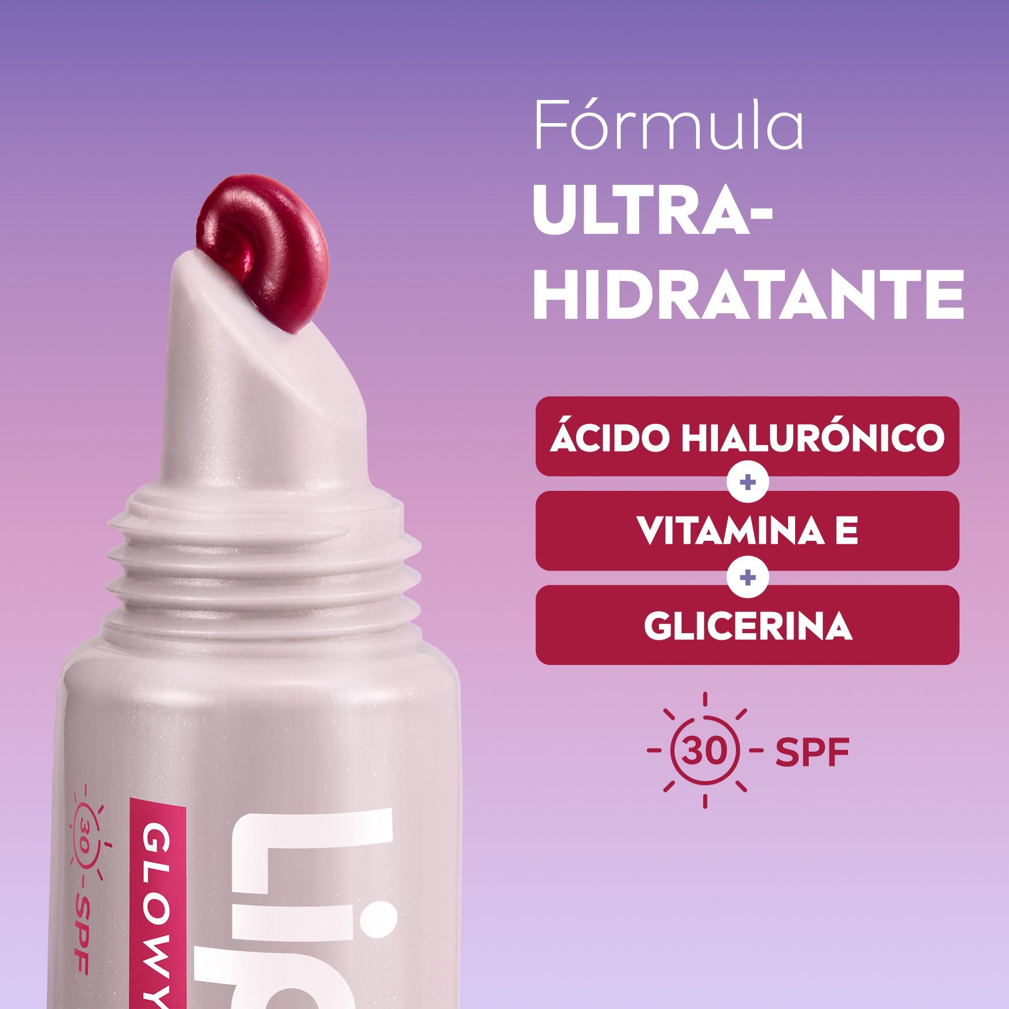 Glowy Lips Berry Lips sa sjajnim efektom SPF30 Zaštita za usne