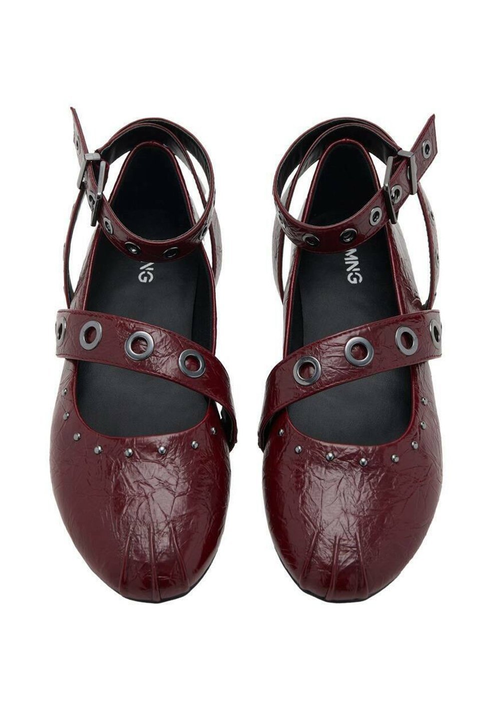Mango Kids BALLERINA TEEN - Ballerine con cinturino alla caviglia - bordeaux