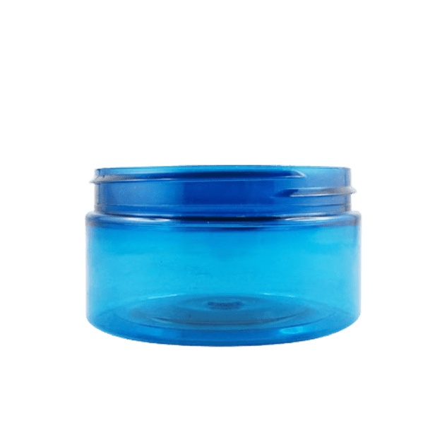 BASIC 100ml blauwe pot van gerecycled PET - zonder deksel