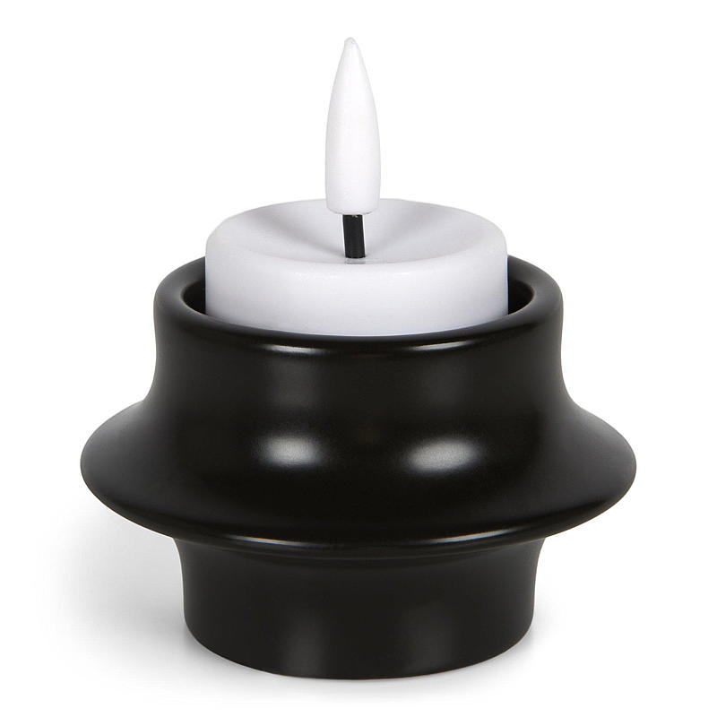Portavelas Home Tealight Stone ø 7 x 5 cm negro