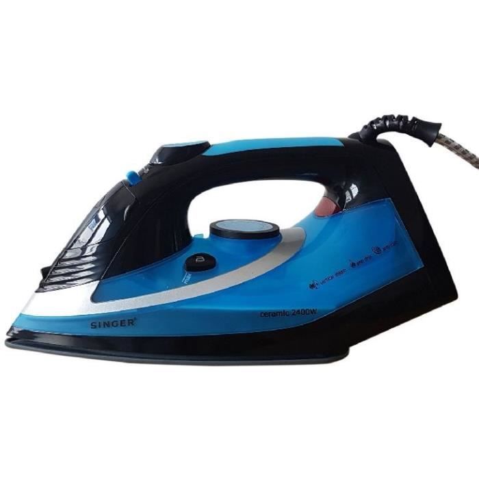 SINGER STI-1730 - Iron - Anti-scale - Horizontal and vertical steam jet - 2400 W - Stainless steel soleplate