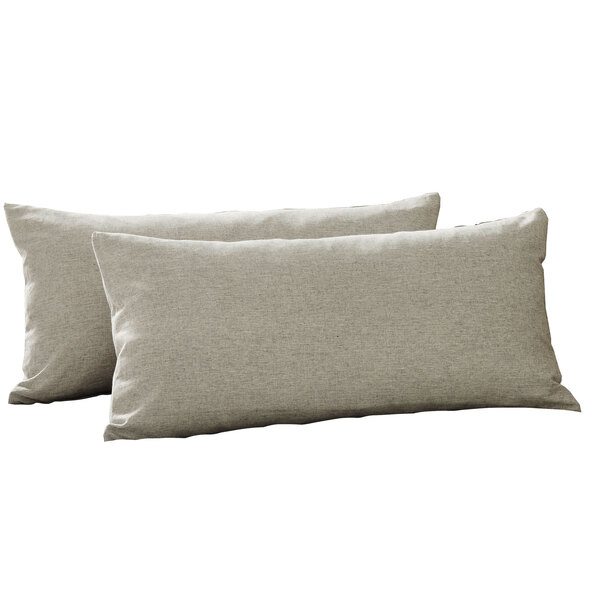 Hørmelerede pudebetræk, sæt med 2, antracit