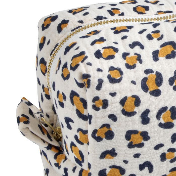 Neceser de gasa de algodón con estampado de leopardo - LEOPARDO