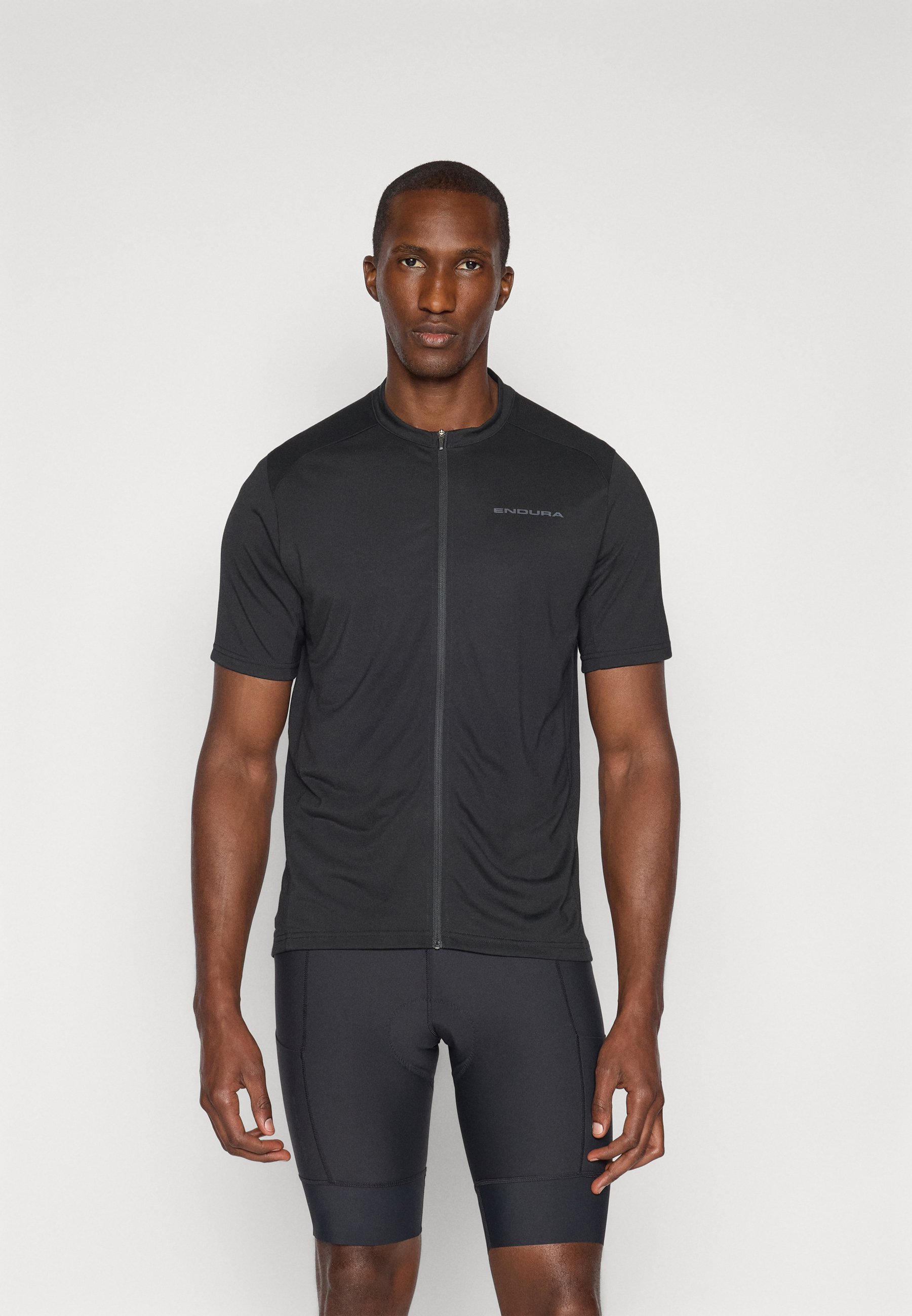 Endura LOOP S/S ZIPPED - Velosipēdistu krekls - melns