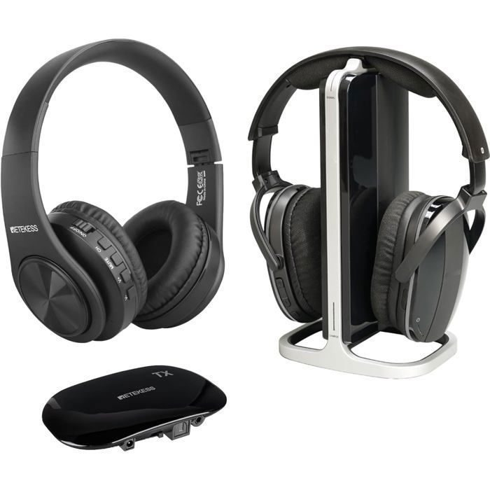 Retekess TA005-TA007 Wireless Headphones for Watching TV, with Transmitter, Supports Optical, Coaxial, AUX, and RCA Inputs