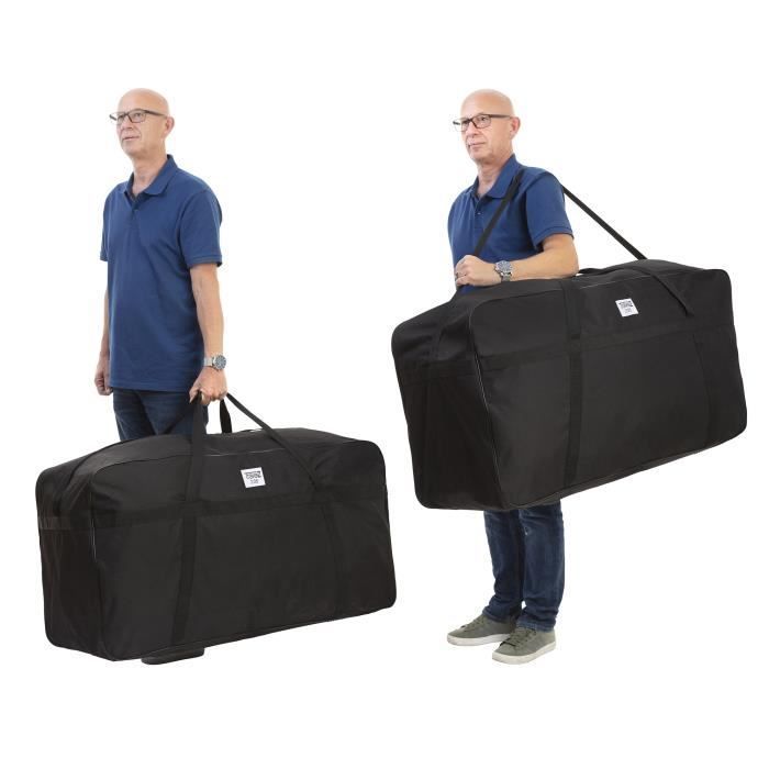 TravelZ reistas 235L - XXXL grote opvouwbare tas 102 cm - Polyester - Zwart