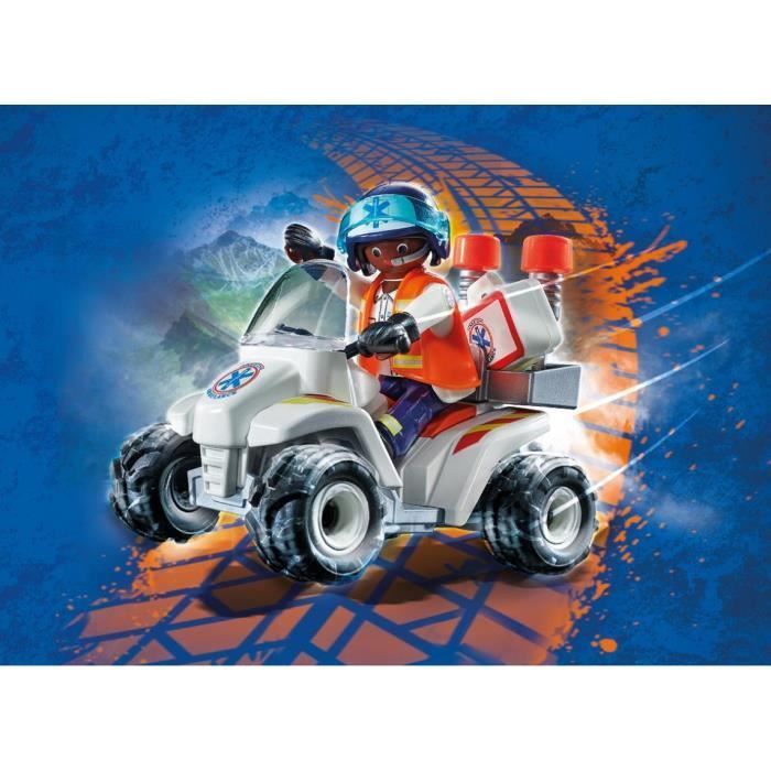 PLAYMOBIL - 71091 - Rescuer and Quad Bike - Rescue Accessories - Unisex - Plastic