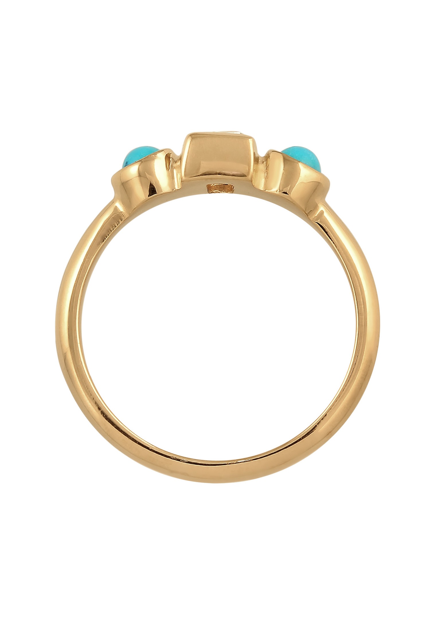 Elli PREMIUM Elli PREMIUM Bague Femmes fiançailles Vintage étincelante avec topaze et howlite en argent sterling 925 rhodié