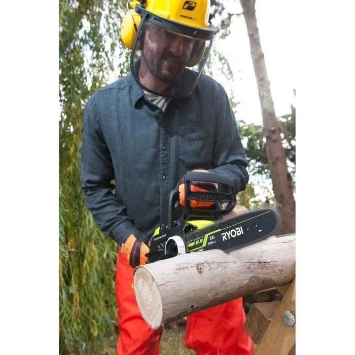 RYOBI - 18V ONE+ Kettensäge, bürstenlos, 30 cm Schwert, 10 m/s + 1 x 4 Ah Akku & Ladegerät - OCS1830 + RC18120B-140X