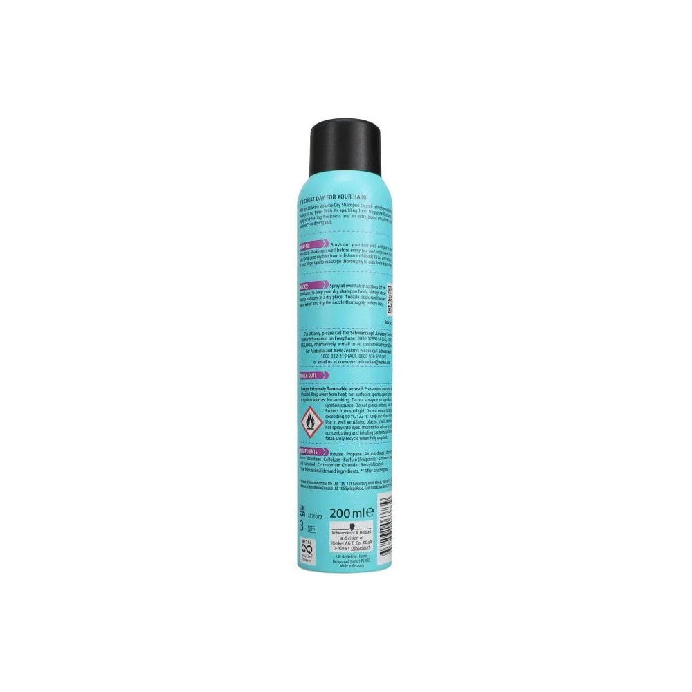 Schwarzkopf Got2b Shampooing Sec Extra Volume