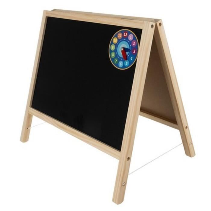 Tableau double face magnétique - Enfant - 40x40 cm - Non toxique - Prêt à jouer - Écologique