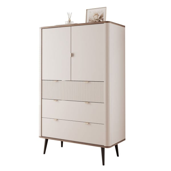 Dwudrzwiowy regał zamknięty z szufladami NAVANI 90 cm