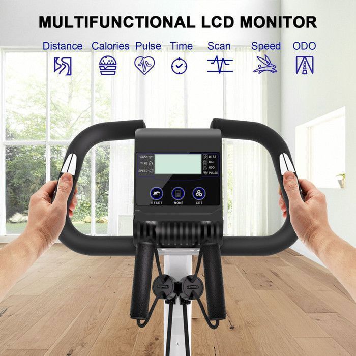 3-in-1 opvouwbare hometrainer - 8 instelbare weerstandsniveaus - 2,5 kg vliegwiel - LCD-scherm - Verstelbare zitting