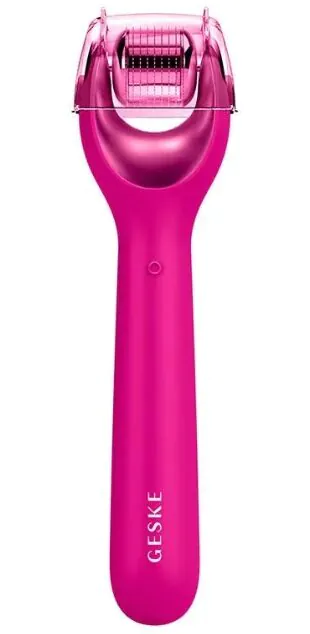 Geske MicroNeedle Face Roller 9in1 Roller do mezoterapii igłowej Magenta