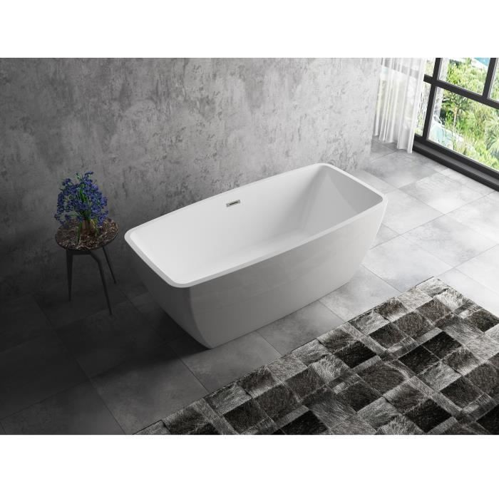 Bañera exenta - OCEANIC - Stellã - Acrílico - Desagüe automático - Blanco