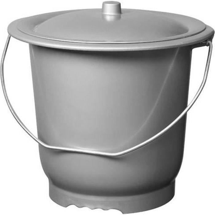 Seau de toilette pour adulte + couvercle