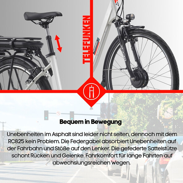 City E-Bike RC825, weiß