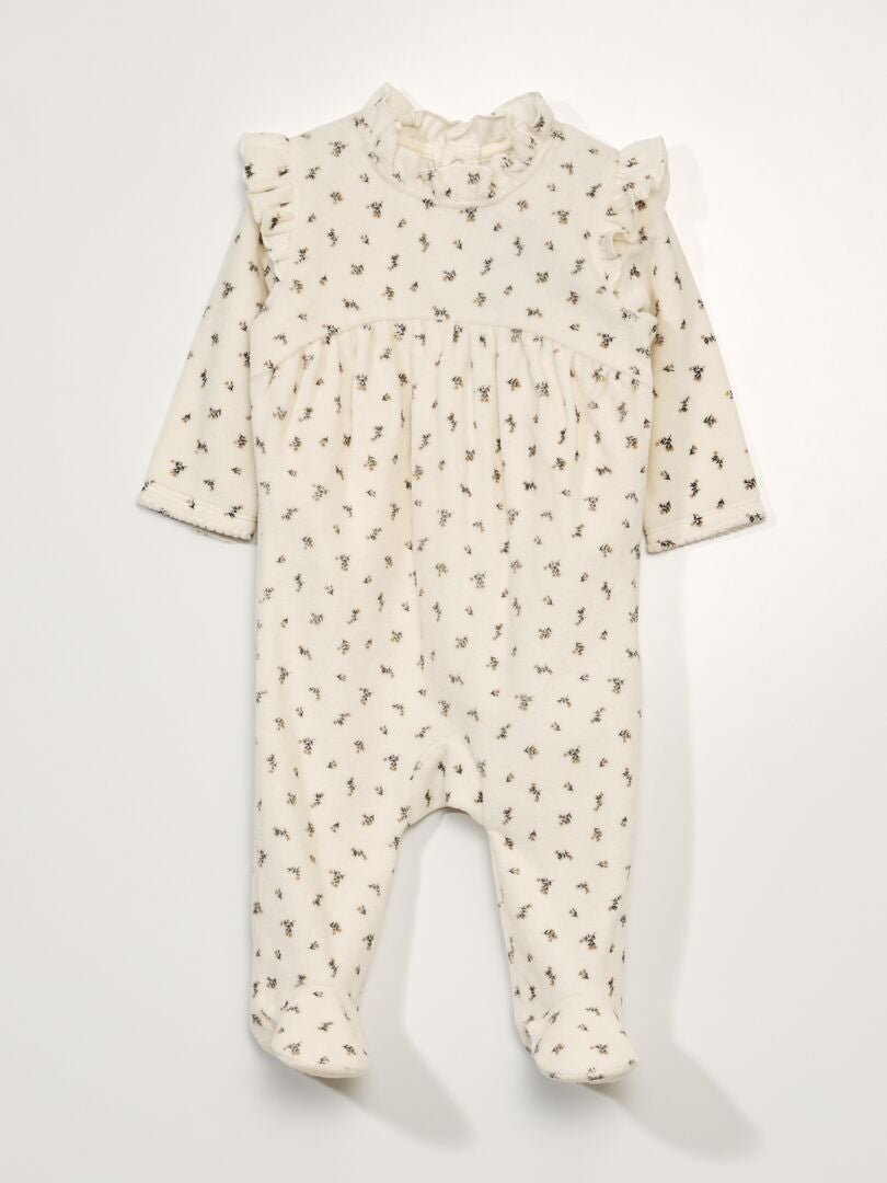 Fluwelen romper - WIT