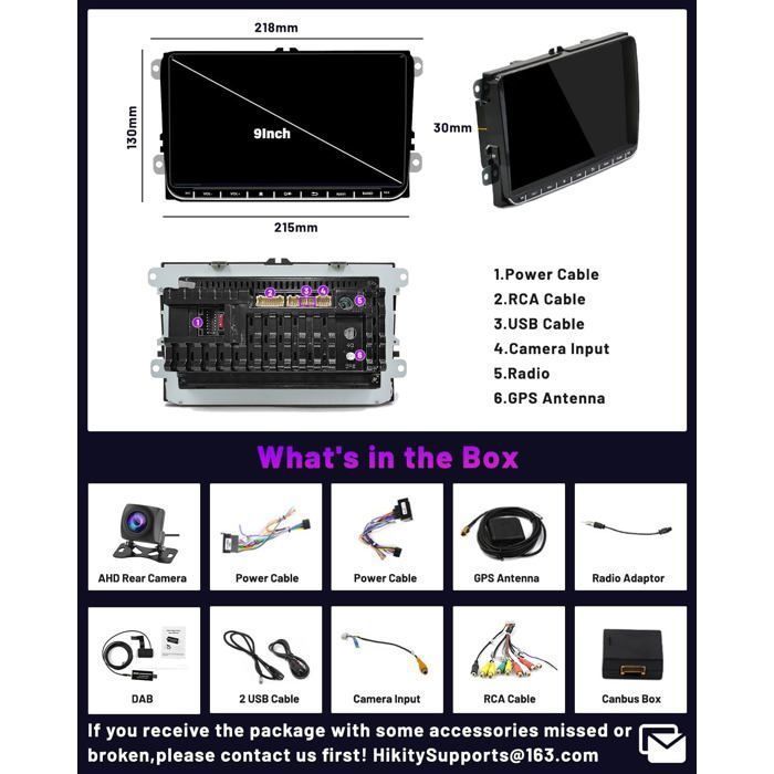 Radio para coche Android de 9