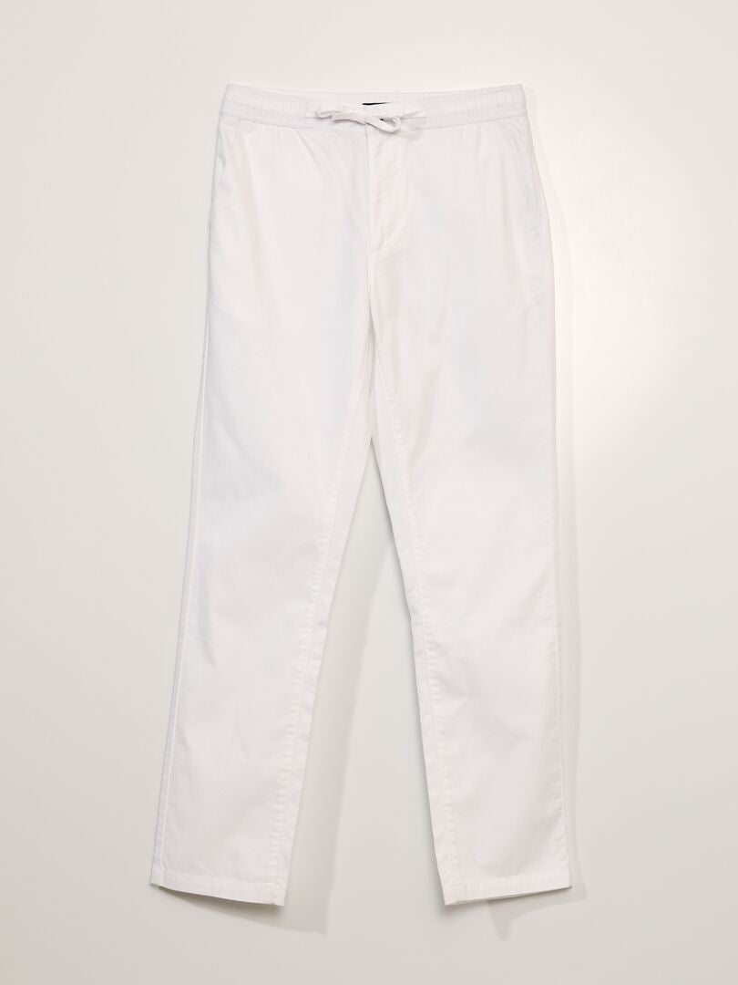 Calça chino de algodão - branca