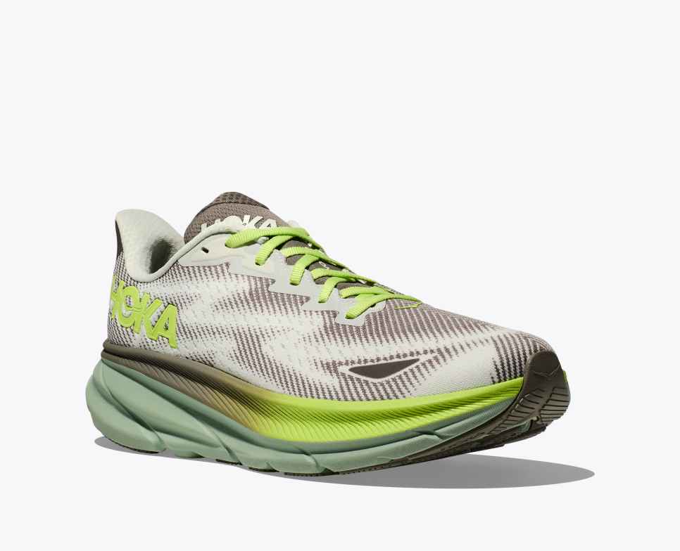 HOKA Clifton 9 GORE-TEX Leisteen/Aloë Vera