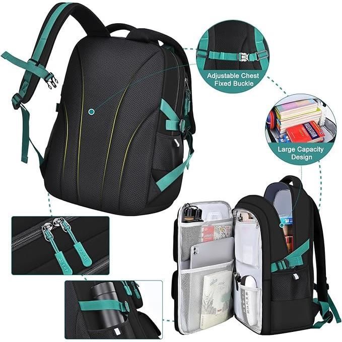 Boys' and Girls' Schoolbag, Primary School, Middle School, Elementary School Backpack, Black