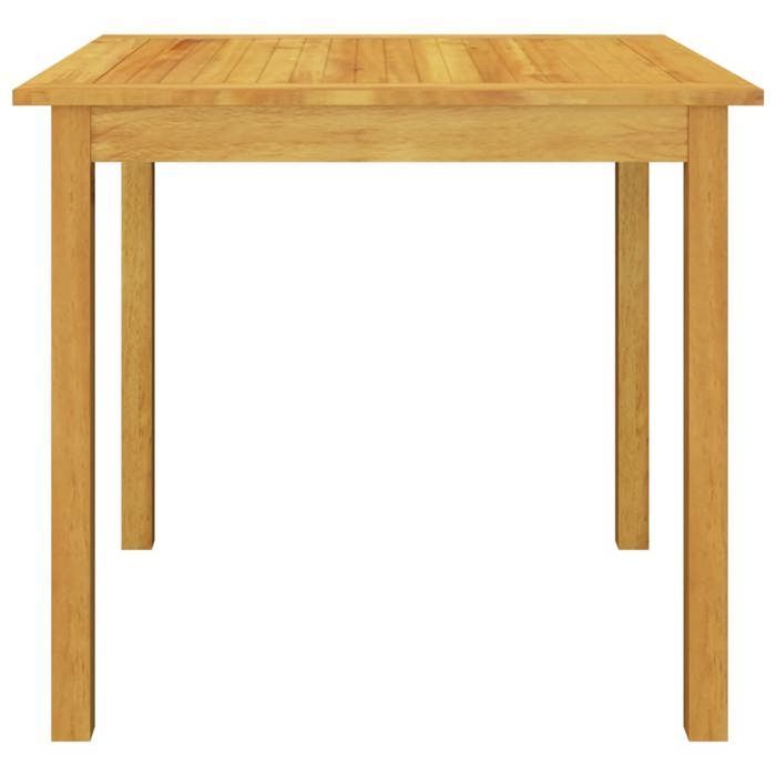 Conjunto de comedor de jardín - BURKE - 3 piezas - Madera maciza de acacia - Resina tejida - 85x85x74 cm (mesa)