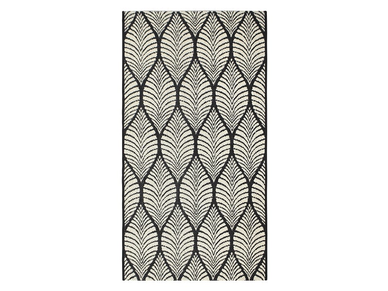 Dywan zewnętrzny Jawa listki 80x150 cm beżowo-czarny