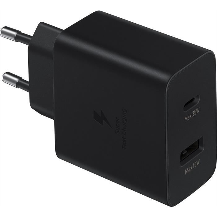 Samsung Dual USB A+C PD-oplader 50W (15+35W) Zwart