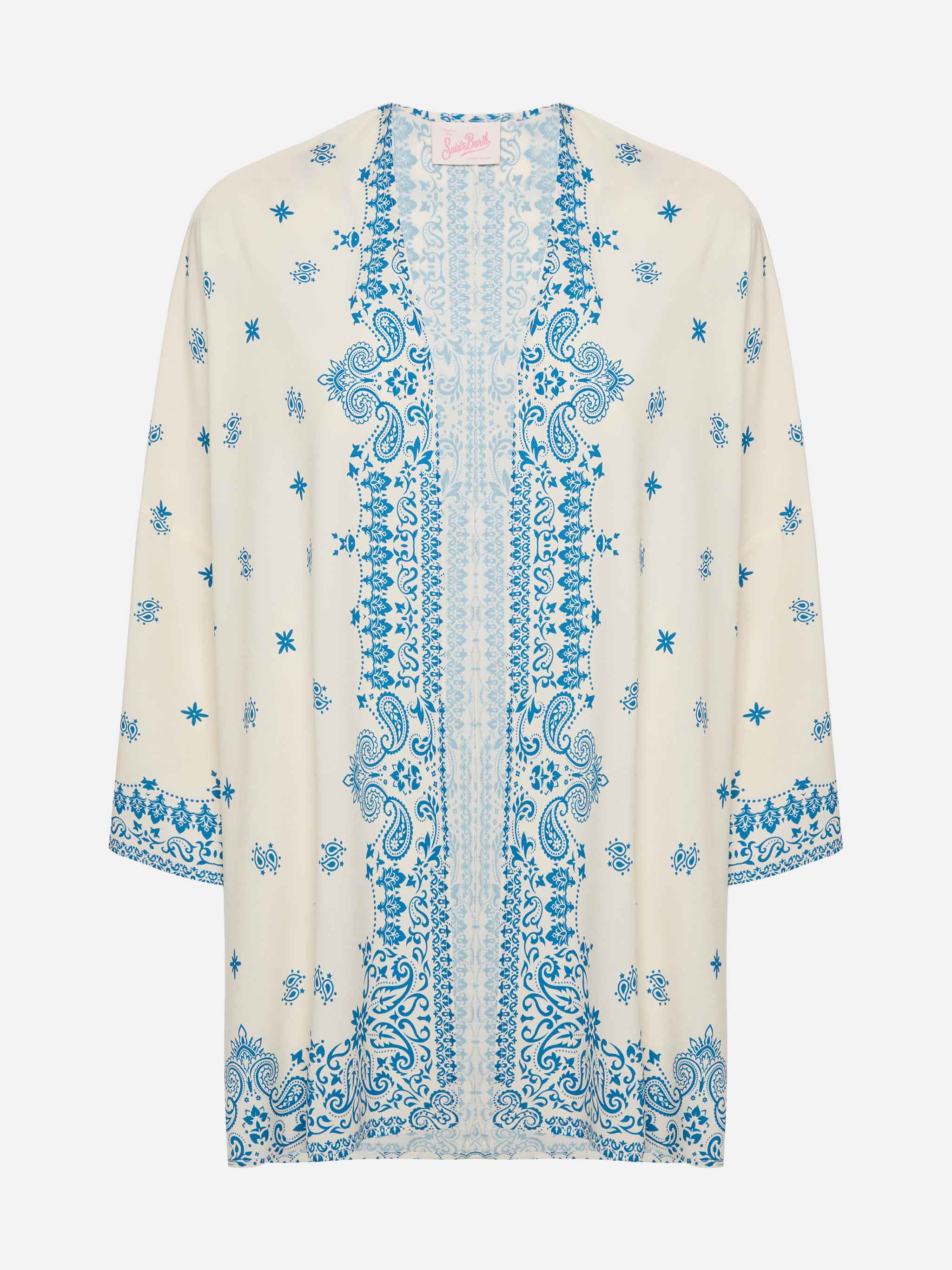 Milos kimono-jasje met geplaatste bandana-print