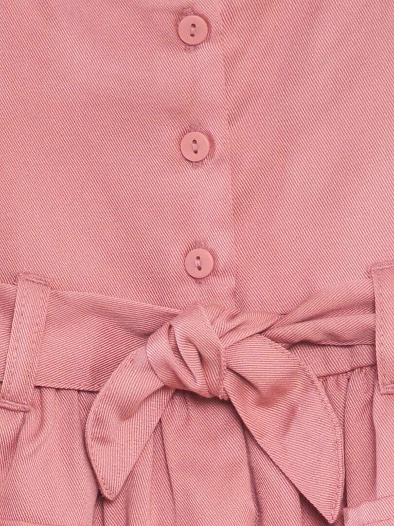 Uitlopende lyocell jurk - roze