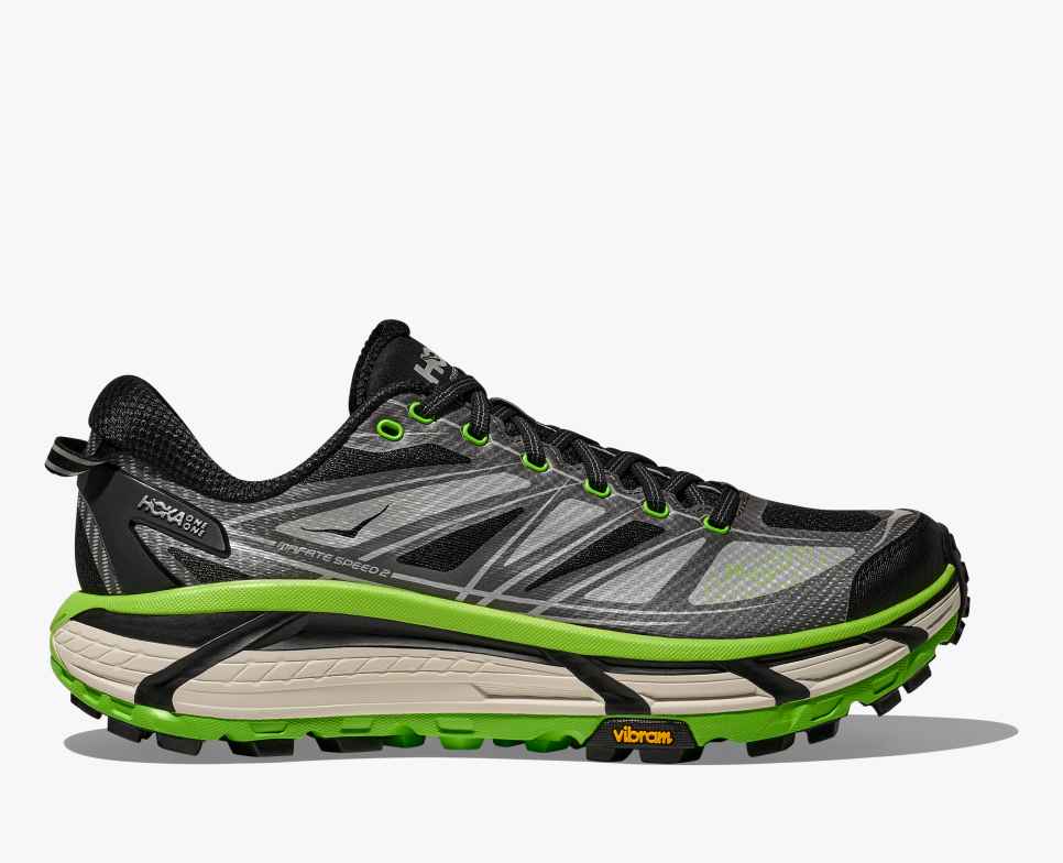 HOKA Mafate Speed 2 Negro / Verde Eléctrico