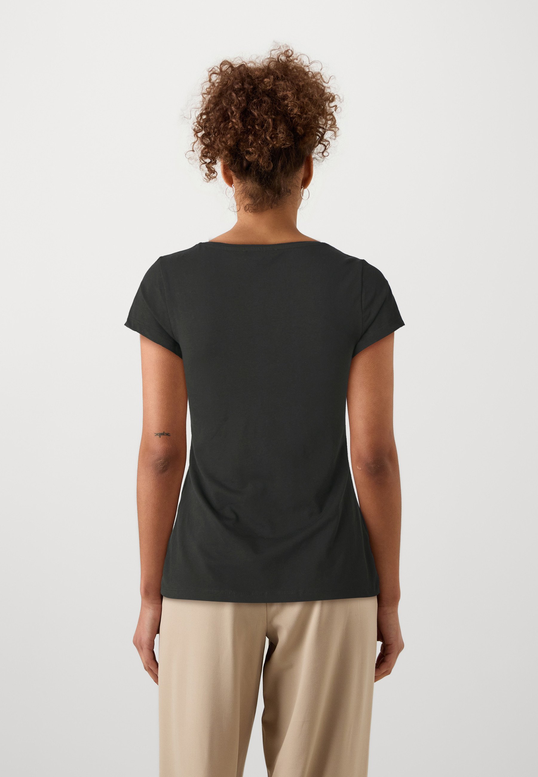 Anna Field Petite 2-pack - Basic T-shirt - zwart/wit
