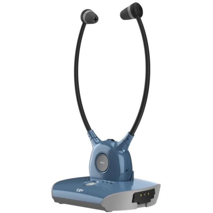 Fones de ouvido sem fio para TV/HiFi - CGV - DOLFIN SAPHIR - Aparelho auditivo - Microfone embutido - Entrada óptica