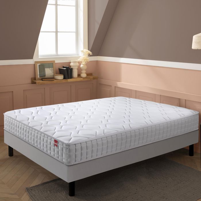 Base de cama y colchón Epeda Distinct 3 de muelles ensacados firmes, 90x190 cm
