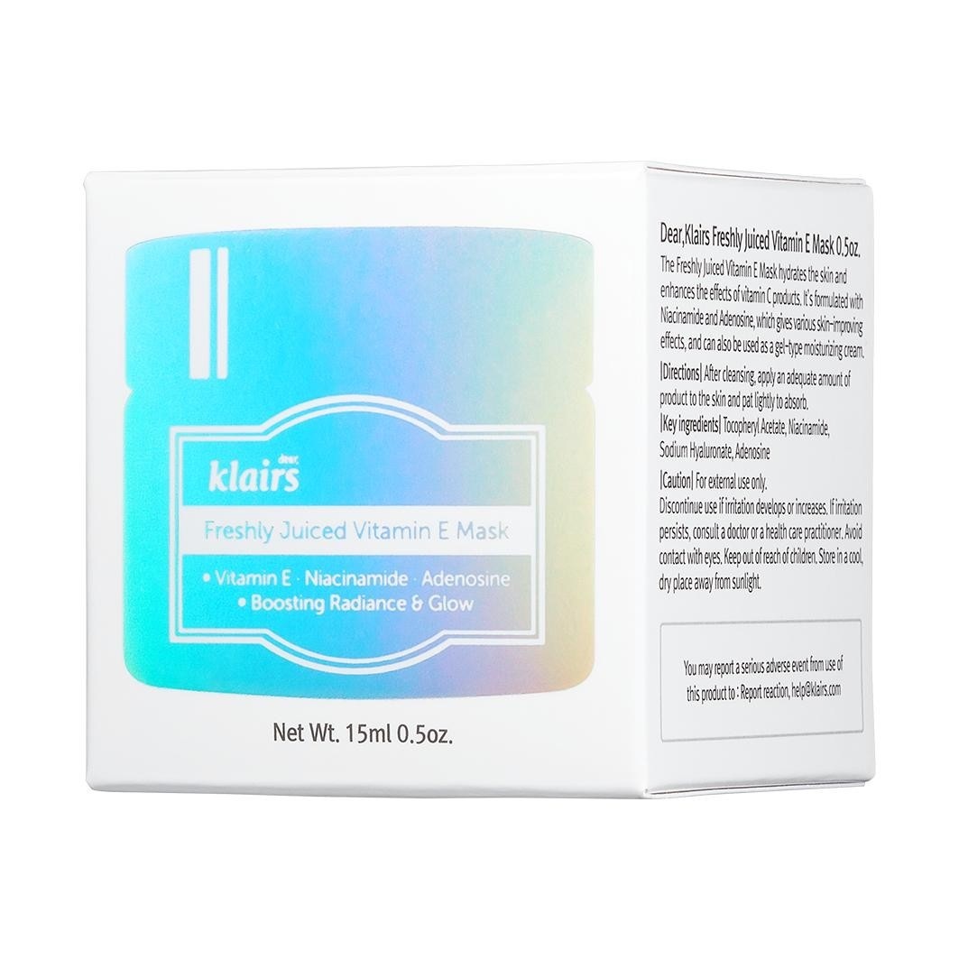 Dear Klairs Feuchtigkeitsmaske, Dear Klairs Vitamin-E-Maske mit frischem Saft – 90 ml