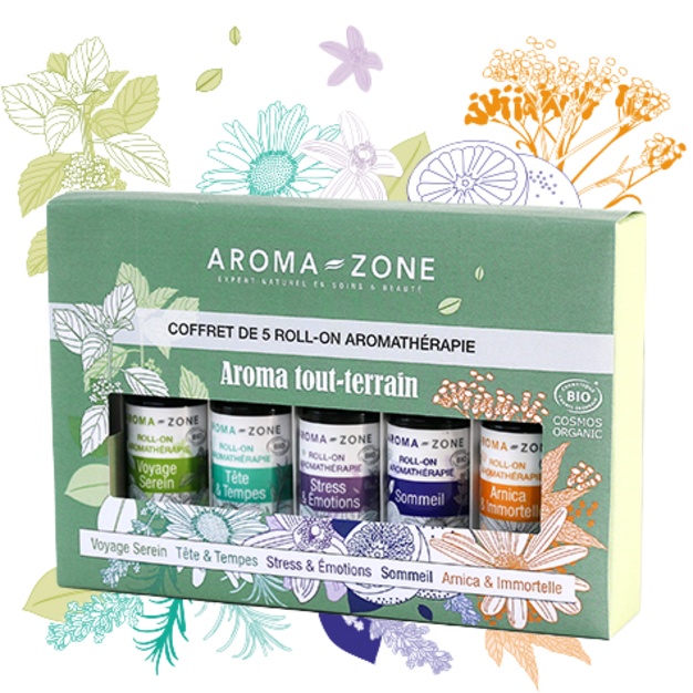 Aromatherapie-Roll-on-Set, 5er-Set Bio-Roll-ons: Aromatherapie für jedes Terrain