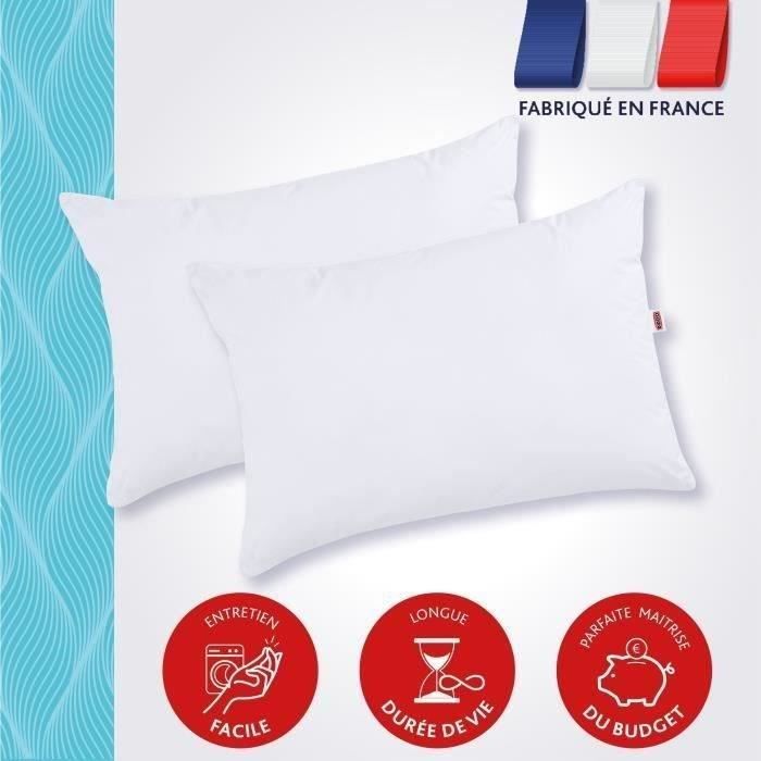 DODO Juego de 2 almohadas modernas de 50x70 cm - 100% poliéster