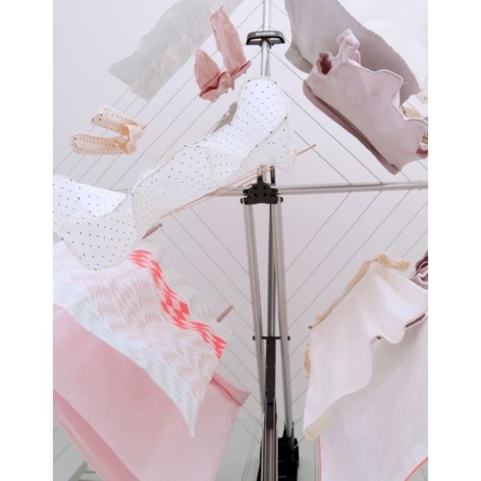 BRABANTIA - Wallfix - Secadora de ropa - 24 m - Con funda - Gris metalizado