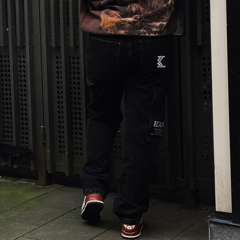 Retro Baggy Arbetskläder Denim