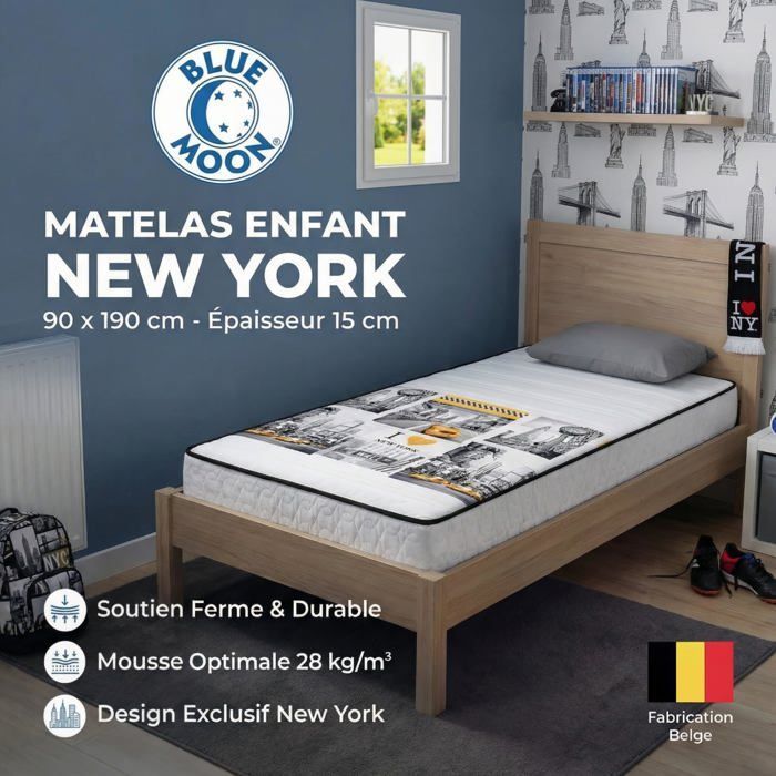 Conjunto Manhattan - Inclui 2 colchões de espuma New York (90x190 cm) + 2 edredons + 2 travesseiros - Fabricado na Bélgica