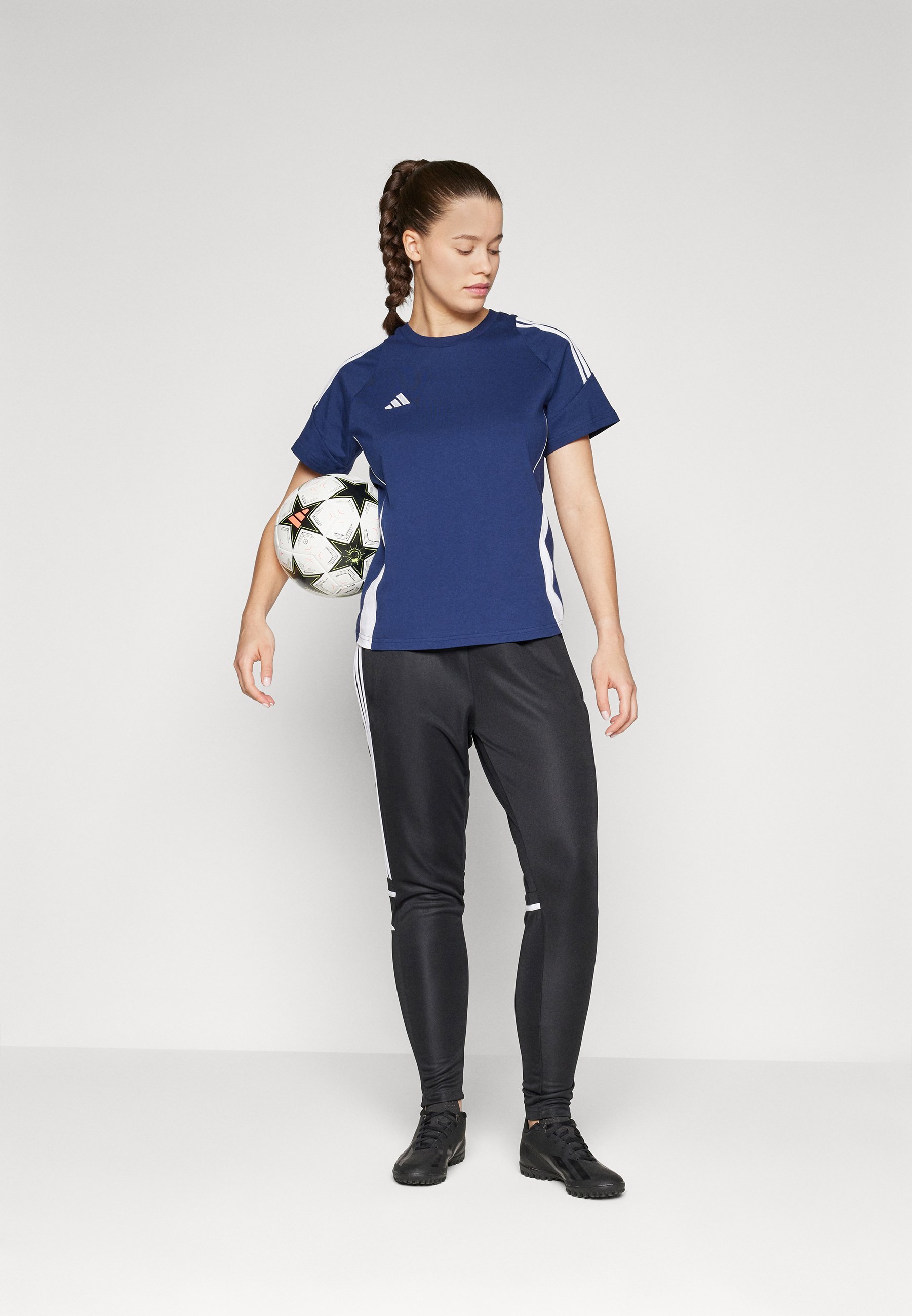 adidas Performance TIRO24 - Print T-särk - tumesinine/valge