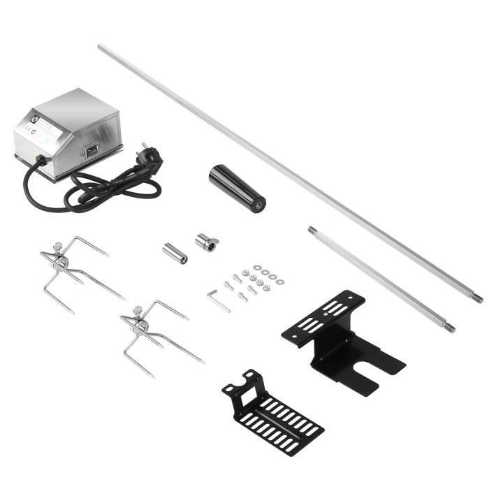 MVPOWER Stainless Steel BBQ Rotisserie - Automatic Rotating 107cm - 4W 220-240V 50Hz
