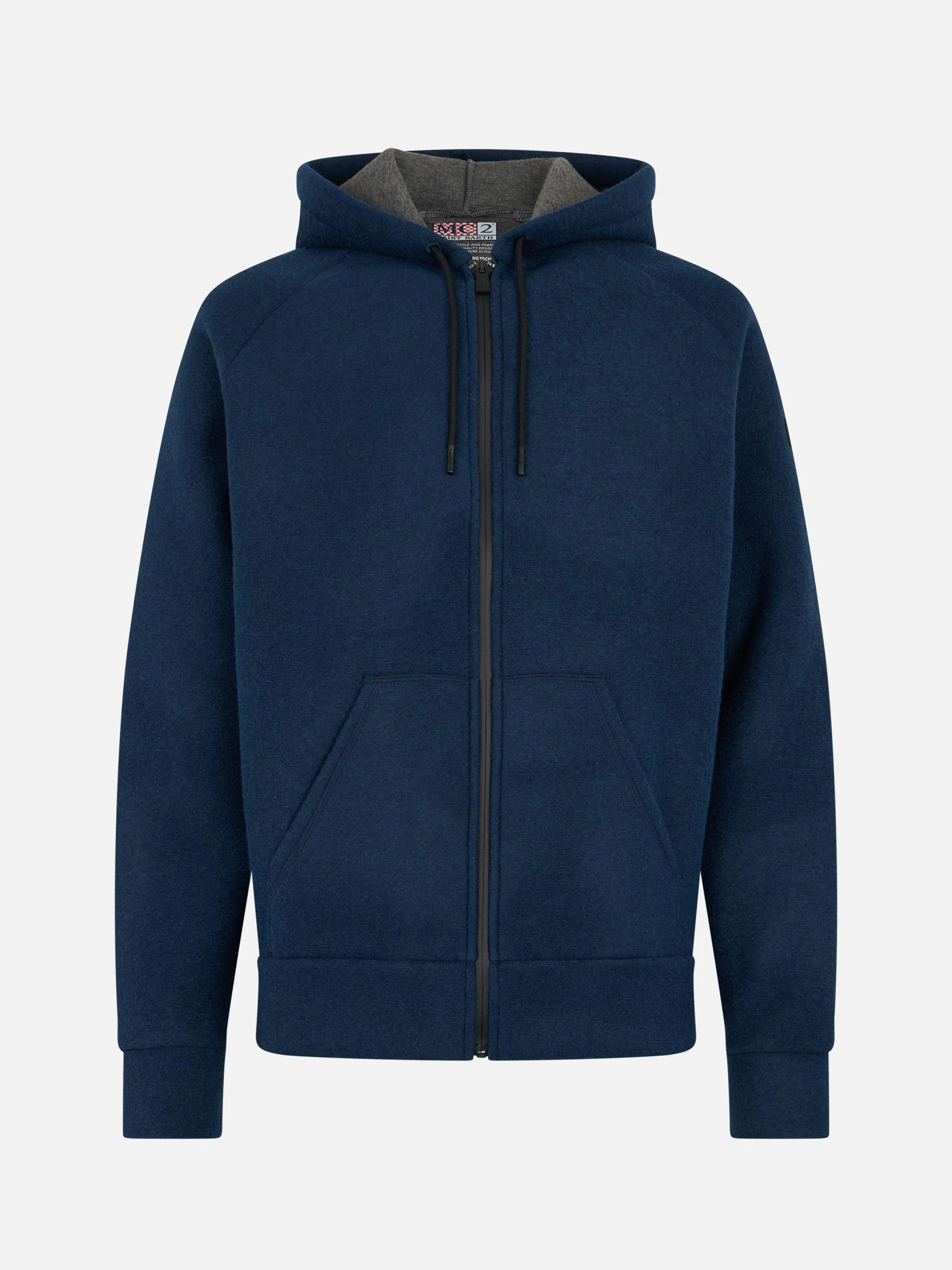 Carrel herensweatshirt in marineblauwe scuba-stof.
