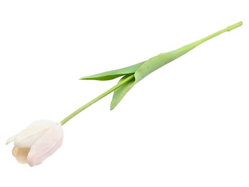 Tulipan pojedynczy gumowany 46 cm biały