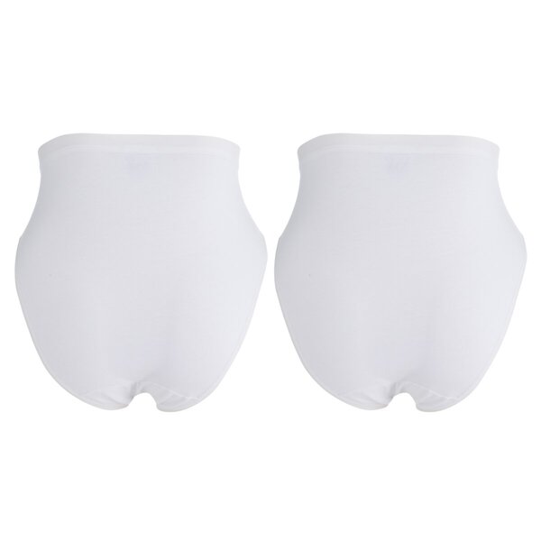Kruidvat Chiloți de damă din bumbac elastic, cu croială înaltă, albi, mărimea XL, 2 bucăți
