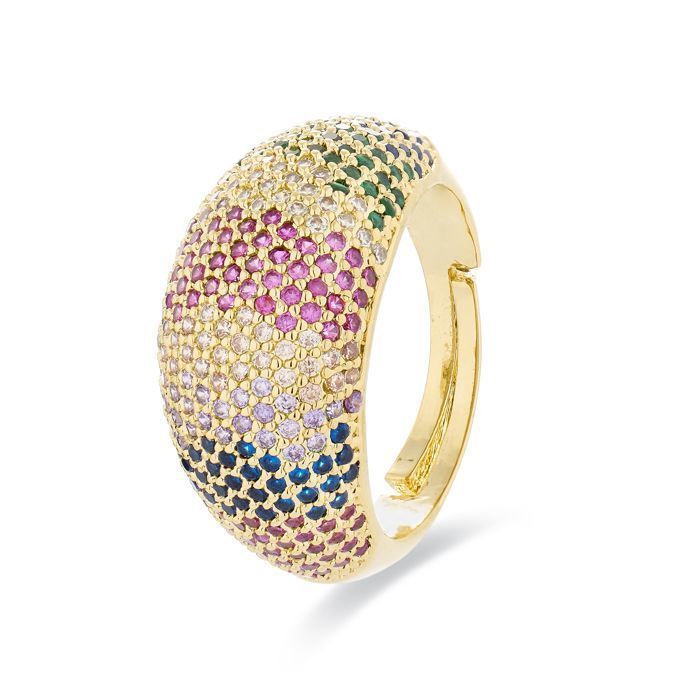 Anillo - LUXENTER - Ikahi - Circonita multicolor - Oro amarillo de 18k - Para mujer